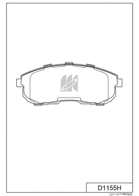 Kit de plaquettes de frein, frein à disque MK Kashiyama D1155H