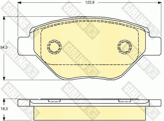 Kit de plaquettes de frein, frein à disque GIRLING 6115714