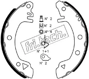 Jeu de mâchoires de frein fri.tech. 1040.123K