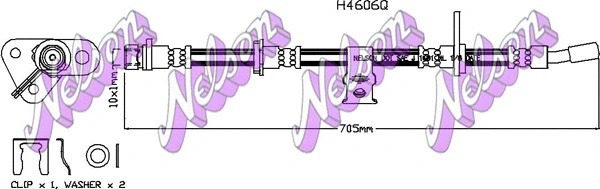 Flexible de frein KAWE H4606Q