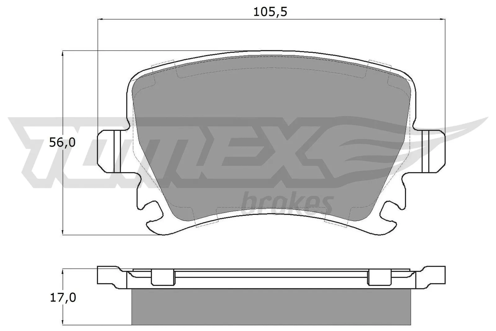 Kit de plaquettes de frein, frein à disque TOMEX Brakes TX 13-95