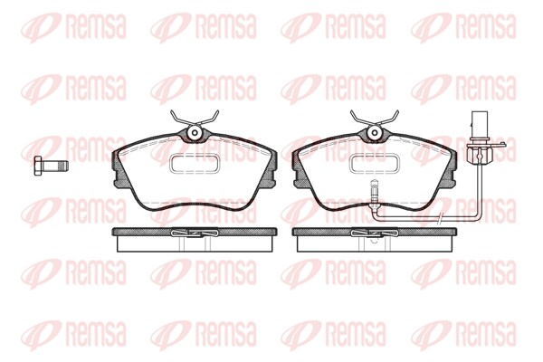 Kit de plaquettes de frein, frein à disque REMSA 0480.21