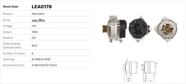 Alternateur LUSA LEA0178