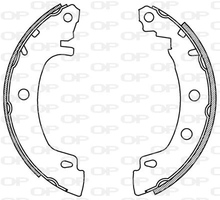 Jeu de mâchoires de frein OPEN PARTS BSA2157.00