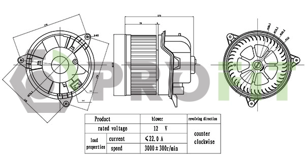 Pulseur d'air habitacle PROFIT 1860-0051