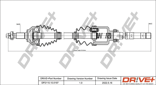 Arbre de transmission Dr!ve+ DP2110.10.0197