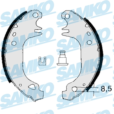 Jeu de mâchoires de frein SAMKO 83110