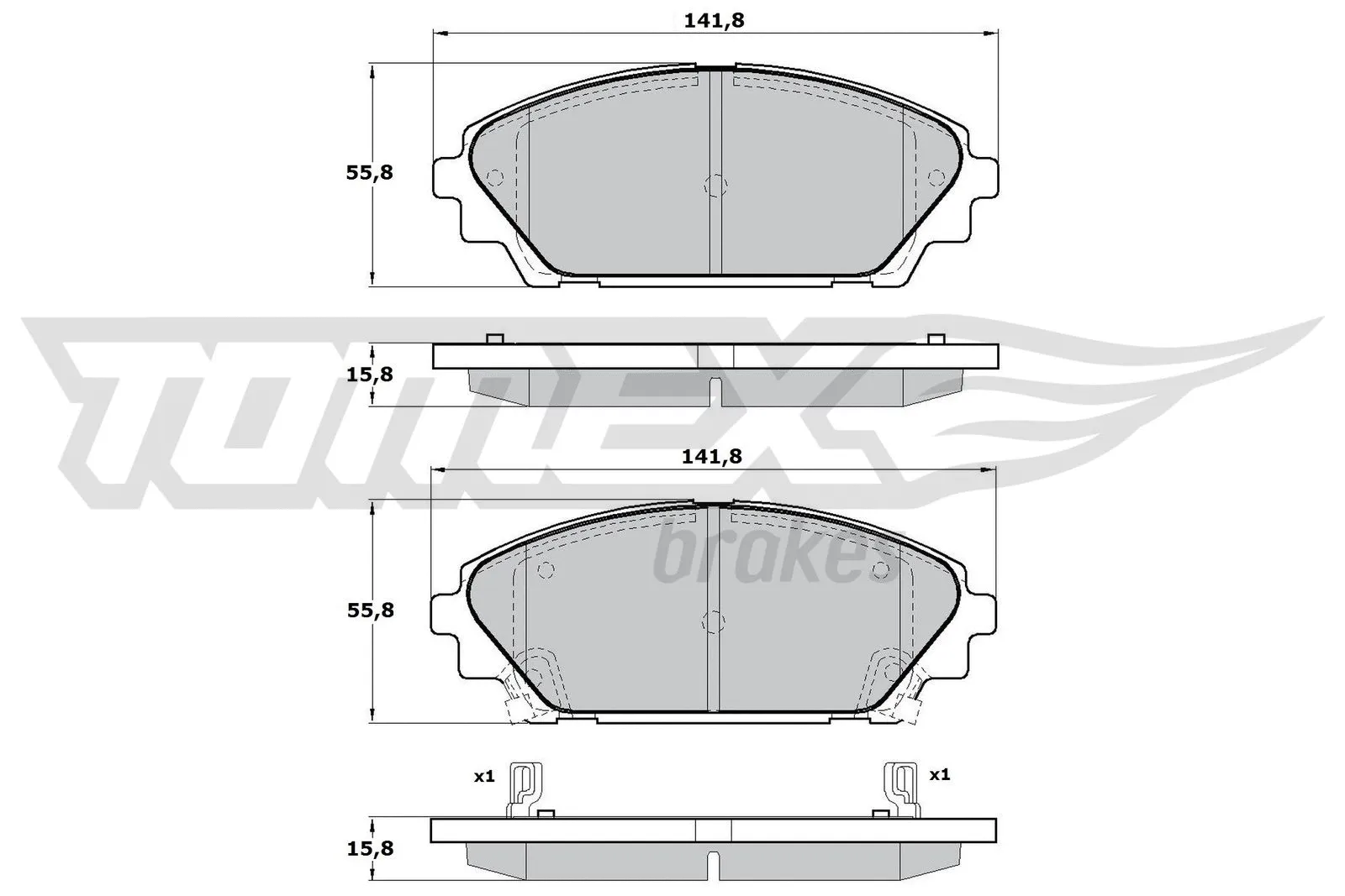 Kit de plaquettes de frein, frein à disque TOMEX Brakes TX 17-23
