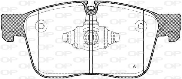 Kit de plaquettes de frein, frein à disque OPEN PARTS BPA1683.00