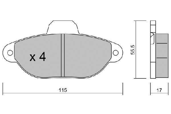 Kit de plaquettes de frein, frein à disque AISIN BPFI-1006