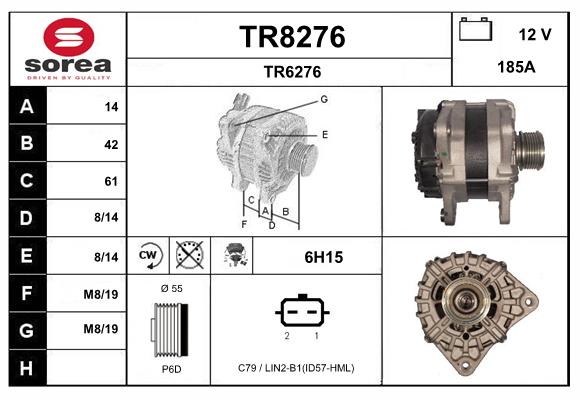 Alternateur SNRA TR8276