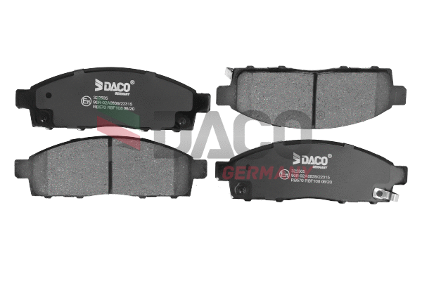 Kit de plaquettes de frein, frein à disque DACO Germany 322505