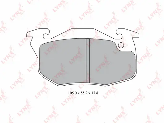 Kit de plaquettes de frein, frein à disque LYNXAUTO BD-6105