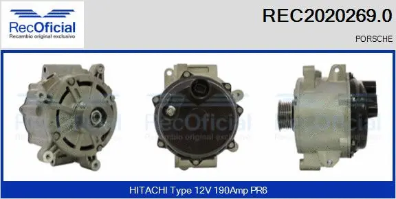 Alternateur RECOFICIAL REC2020269.0