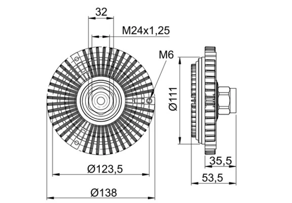 Embrayage, ventilateur de radiateur MAHLE CFC 64 000S