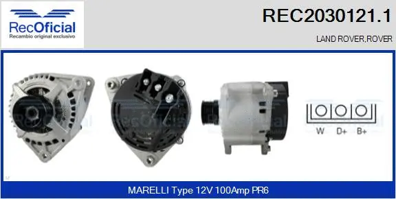 Alternateur RECOFICIAL REC2030121.1