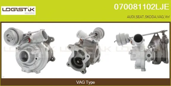 Turbocompresseur, suralimentation LGK 070081102LJE