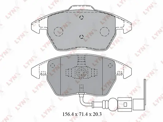 Kit de plaquettes de frein, frein à disque LYNXAUTO BD-1203