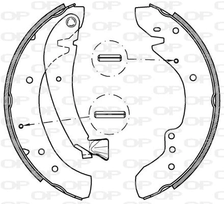 Jeu de mâchoires de frein OPEN PARTS BSA2200.00