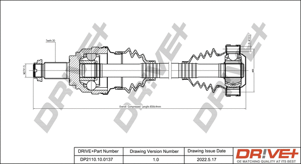 Arbre de transmission Dr!ve+ DP2110.10.0137