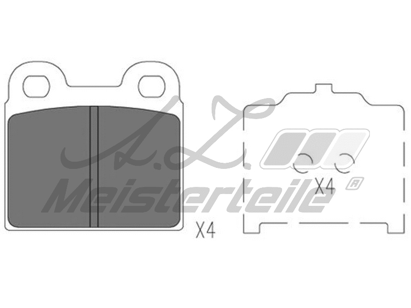 Kit de plaquettes de frein, frein à disque A.Z. Meisterteile AZMT-44-022-2118