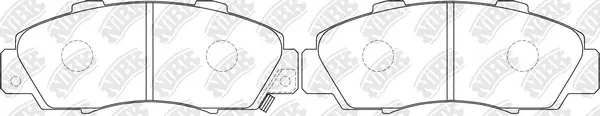 Kit de plaquettes de frein, frein à disque NiBK PN8254