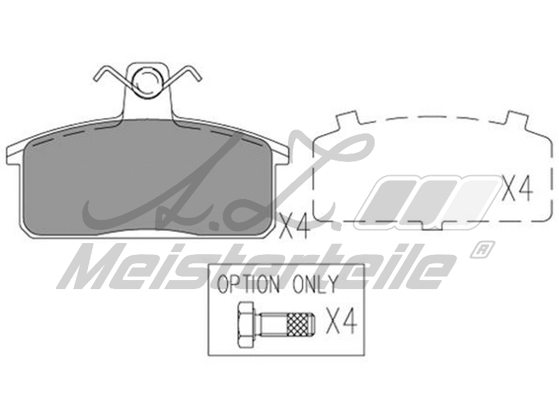 Kit de plaquettes de frein, frein à disque A.Z. Meisterteile AZMT-44-022-2275
