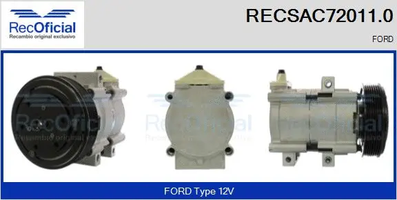 Compresseur, climatisation RECOFICIAL RECSAC72011.0