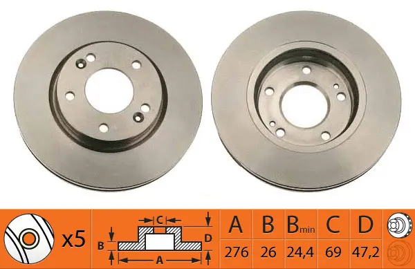 Disque de frein SB BR11112T