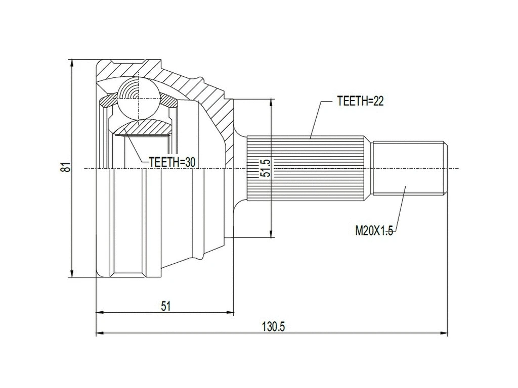 Jeu de joints, arbre de transmission A.Z. Meisterteile AZMT-43-030-1100