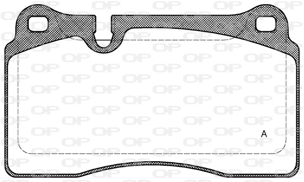 Kit de plaquettes de frein, frein à disque OPEN PARTS BPA1200.30