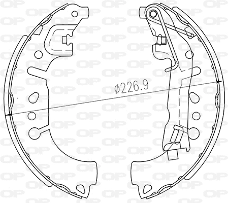 Jeu de mâchoires de frein OPEN PARTS BSA2260.00
