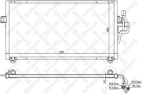 Condenseur, climatisation STELLOX 10-45353-SX
