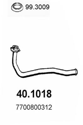Tuyau d'échappement ASSO 40.1018