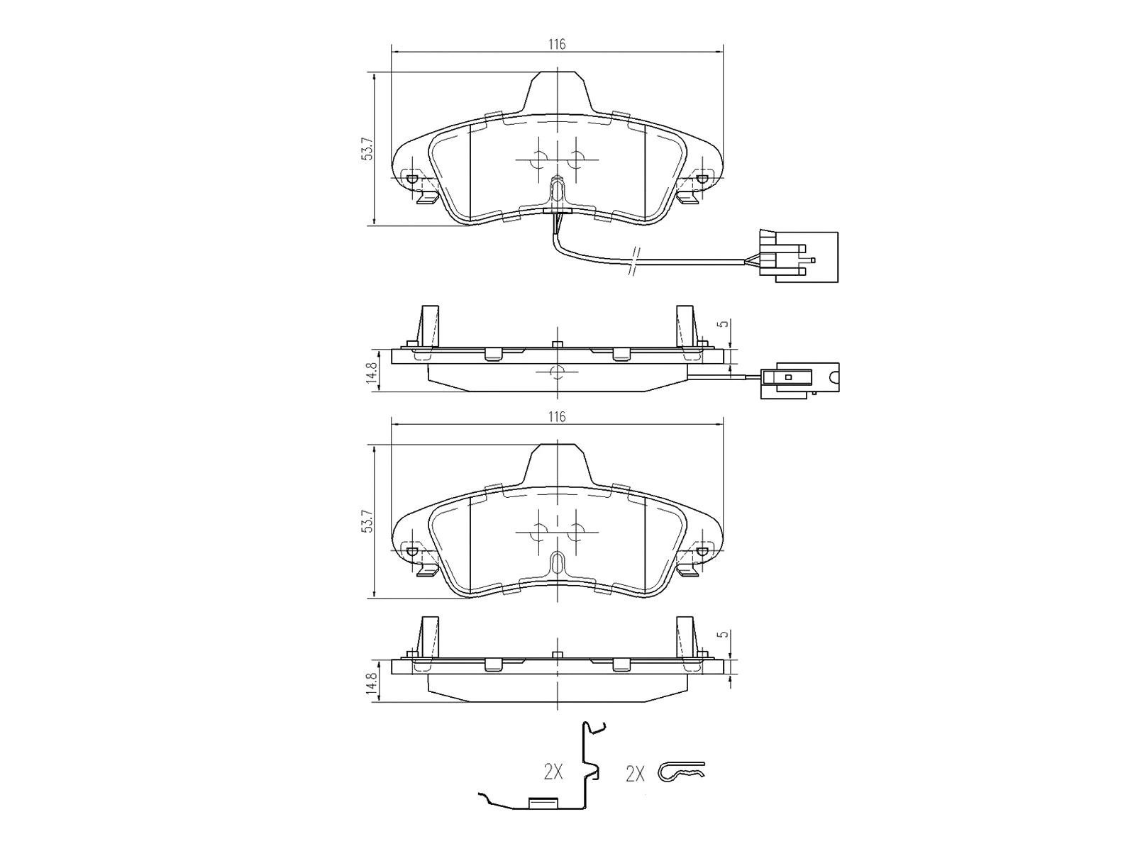 Kit de plaquettes de frein, frein à disque A.Z. Meisterteile AZMT-44-022-1214