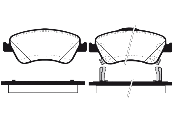 Kit de plaquettes de frein, frein à disque Technika 01657