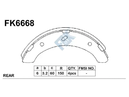 Jeu de mâchoires de frein FBK FK6668