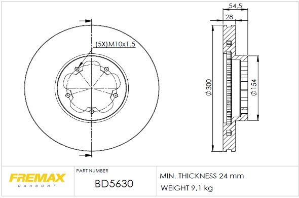 Disque de frein FREMAX BD-5630
