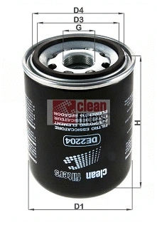 Cartouche de dessicateur, système d'air comprimé CLEAN FILTERS DE2204