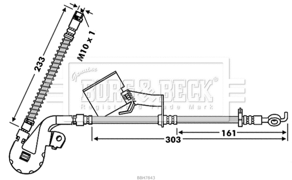 Flexible de frein BORG & BECK BBH7843