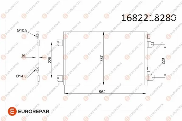 Condenseur, climatisation EUROREPAR 1682218280