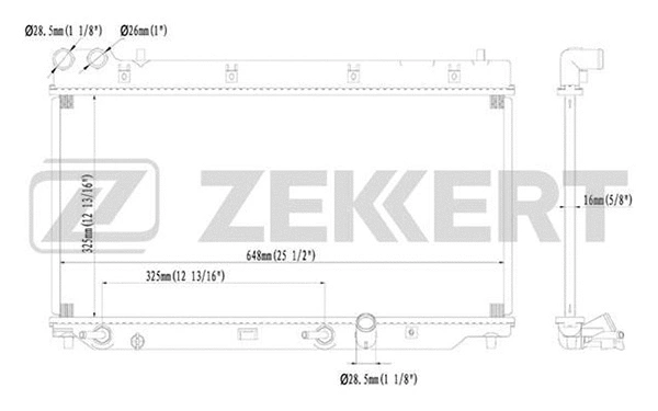 Radiateur, refroidissement du moteur ZEKKERT MK-1440