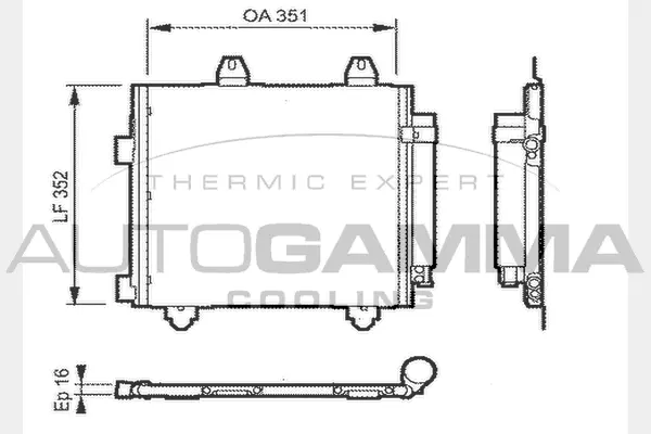 Condenseur, climatisation AUTOGAMMA 104452