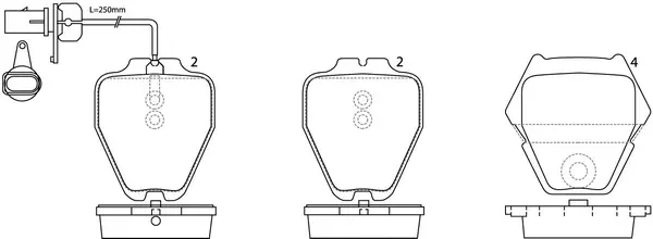 Kit de plaquettes de frein, frein à disque SB BP33138W