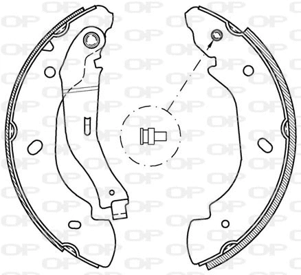 Jeu de mâchoires de frein OPEN PARTS BSA2047.00
