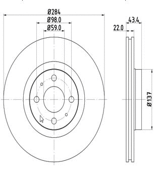 Disque de frein MTR 12108578