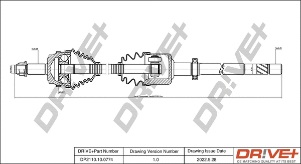 Arbre de transmission Dr!ve+ DP2110.10.0774