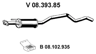 Silencieux avant EBERSPÄCHER 08.393.85