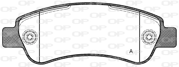 Kit de plaquettes de frein, frein à disque OPEN PARTS BPA1238.00