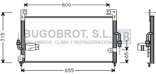 Condenseur, climatisation BUGOBROT 62-MT5115